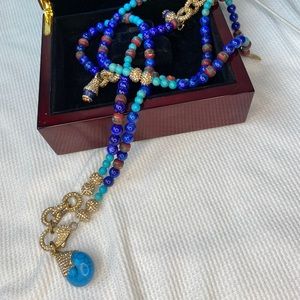 Roni Blanshay turquoise necklace w cubic zirconia